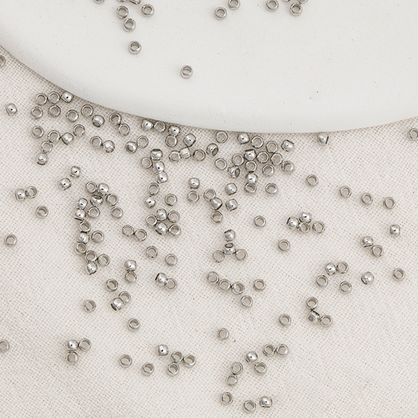 100pcs 1.5mm Brass Position Beads(can be clamped flat) Platinum Plated - CMDZ-05