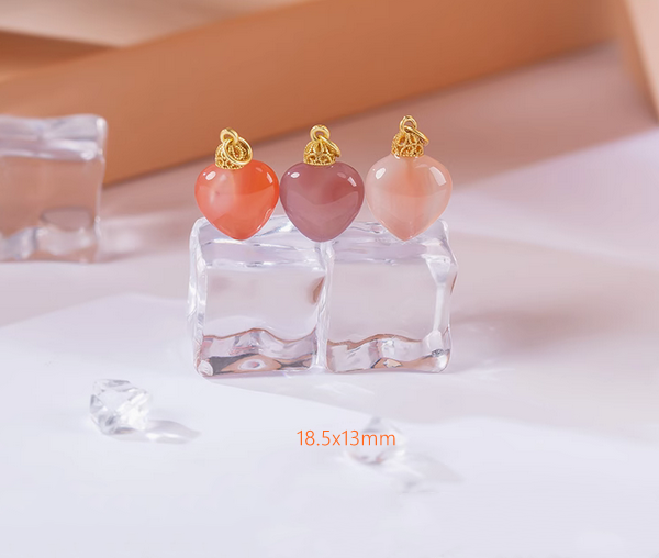 Cute Agate Made Pendants Fruit And Flower
