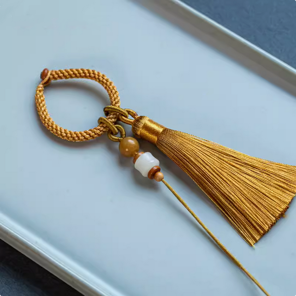 12cm Tassel With Braiding Ring Semi-Finished Pendant