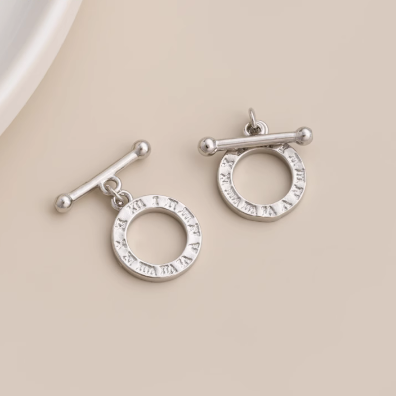 Brass Platinum Plated Toggle Clasp OT Buckle Jewelry Making Findings