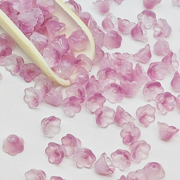 20pcs Glass Spacer Lily Of The Valley Receptacle Partition Beads