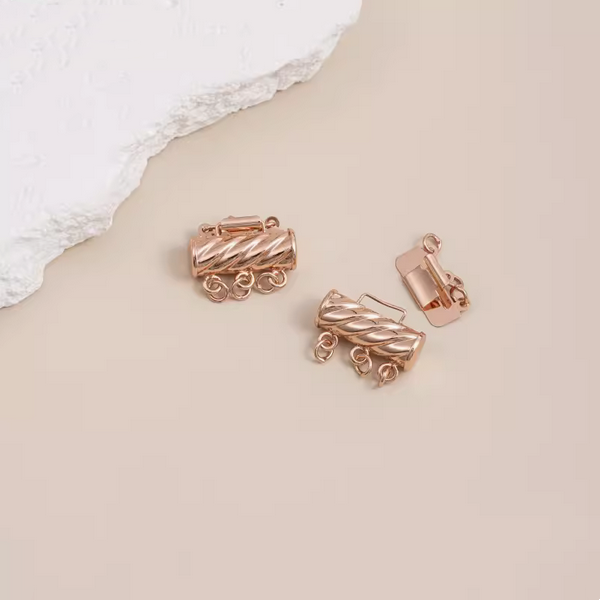 Brass 2/3 Rows Electroplated Insert Clip Clasp