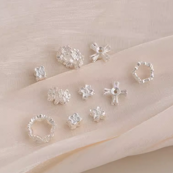 5pcs Brass Silver Plated Jewelry Spacers Partitons
