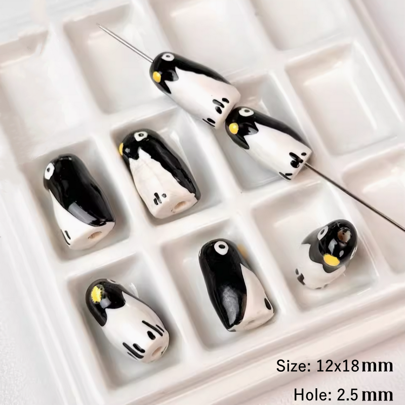 Ceramics Glazed Clay Animal Spacers Charms Pendant