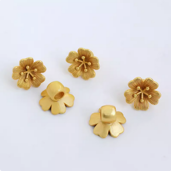 Alloy Big Hole Flower Spare Spacer