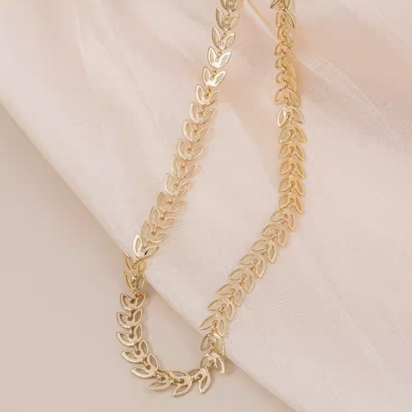 Brass Leaf Chain Necklace Charm Diy
