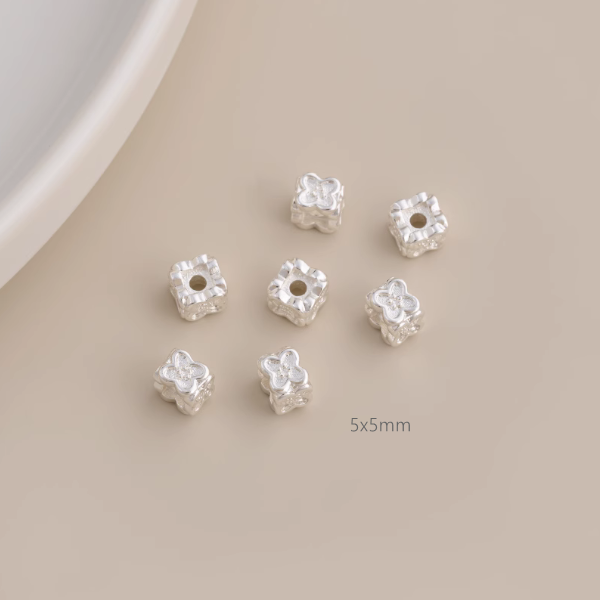 5pcs Brass Silver Plated Jewelry Spacers Partitons