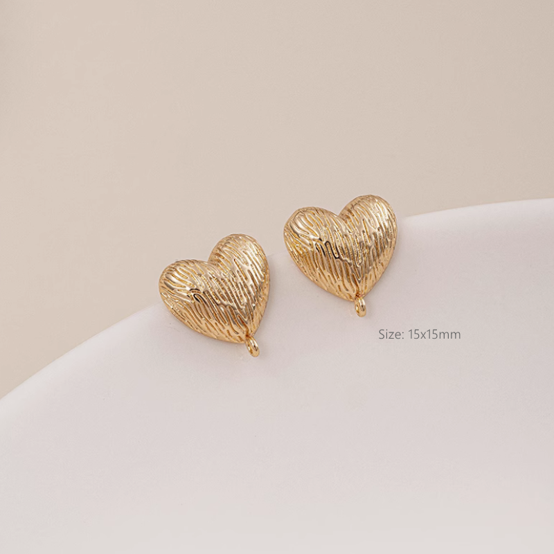 1 Pair Stripe Texture Chunky Earring Stud-925 Silver Needle