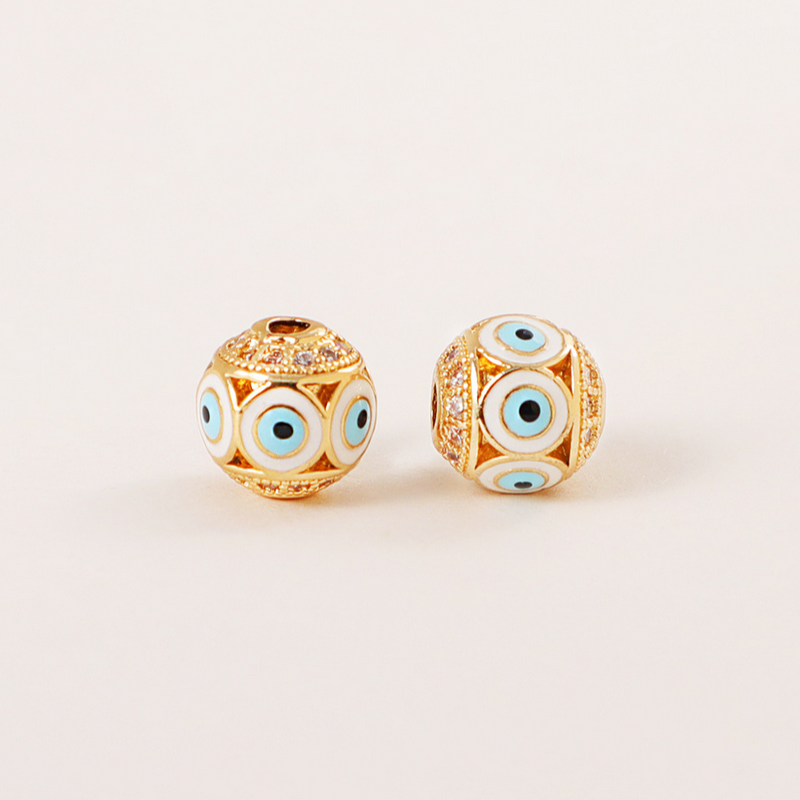 Brass Zirconic Eye Dispensing Spare Spacer Beads