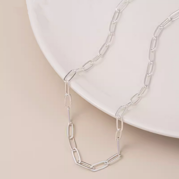Brass Chain Necklace/Bracelet DIY Material Silver Plated