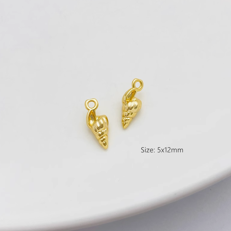 Brass Gilded Sea Creature Summer Style Marine Life Pendants