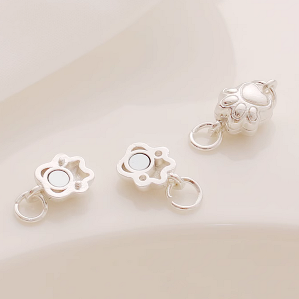 Brass Cat's Paw Shape Magnetic Clasp Matt Gold