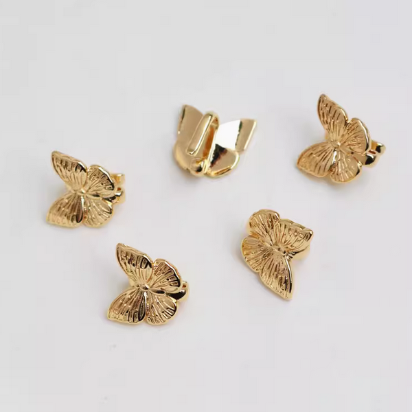 Brass Gilded Color Preservation Butterfly Hook Connector