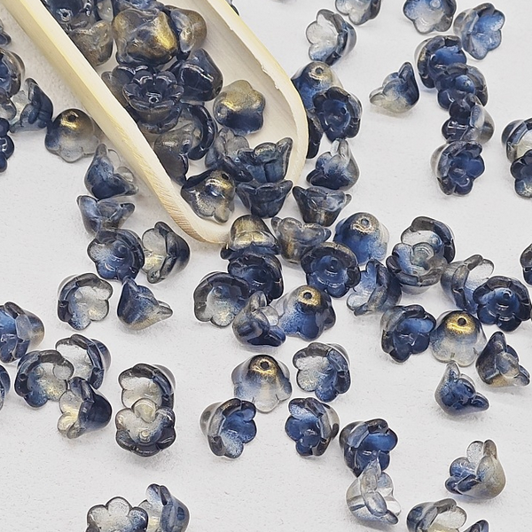 20pcs Glass Spacer Lily Of The Valley Receptacle Partition Beads