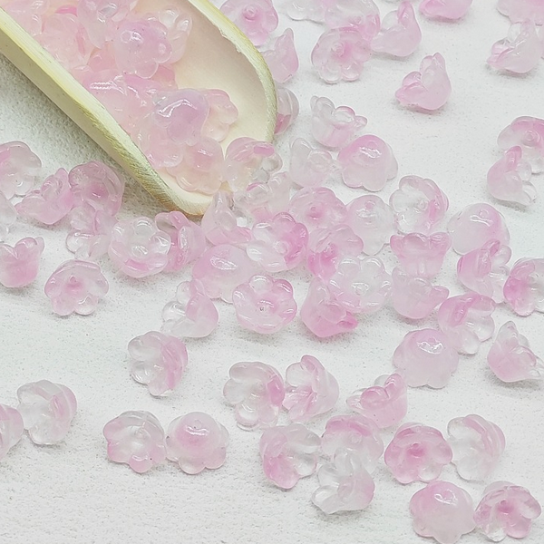 20pcs Glass Spacer Lily Of The Valley Receptacle Partition Beads