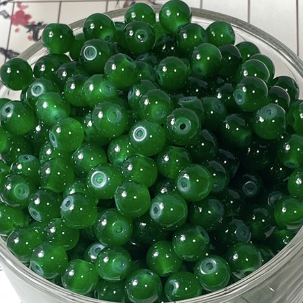 20pcs Glass Beads imitation Jade Beads