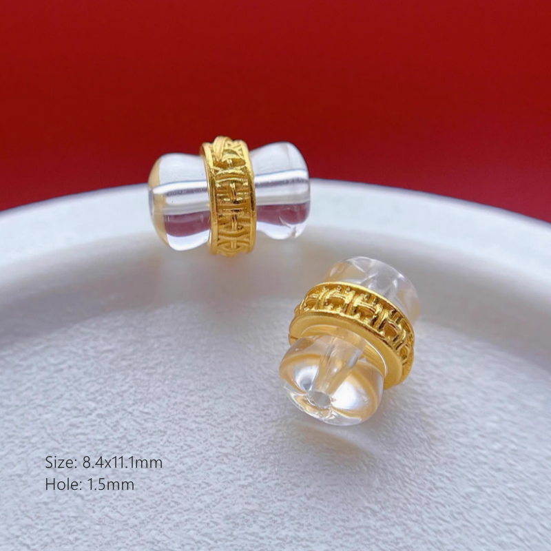 Nature Transparent Crystal Silver Gilded Base Spacers Partitions