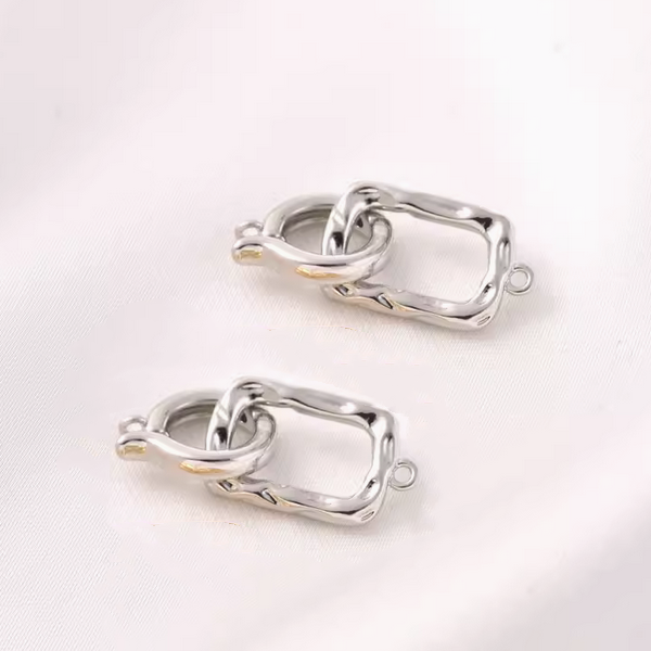 Brass Square Ring Spring Clasp