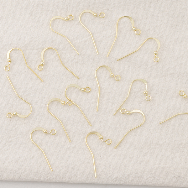 5 Pairs Brass Earring Hook Color Preservation