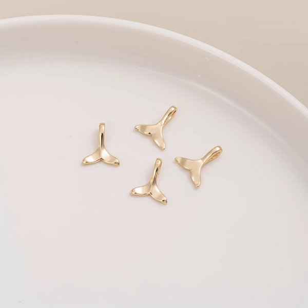 Brass Fish / Mermaid / Whale Tail Shape Pendant - PMYQ-01