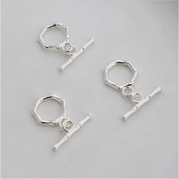 Brass Pinch / OT Toggle Clasp -Hexagon Shape