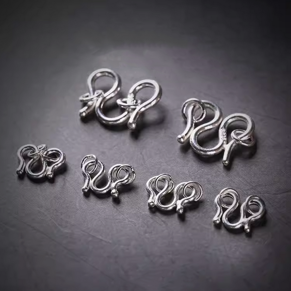 Brass Double Rings M Shape Hook Clasp