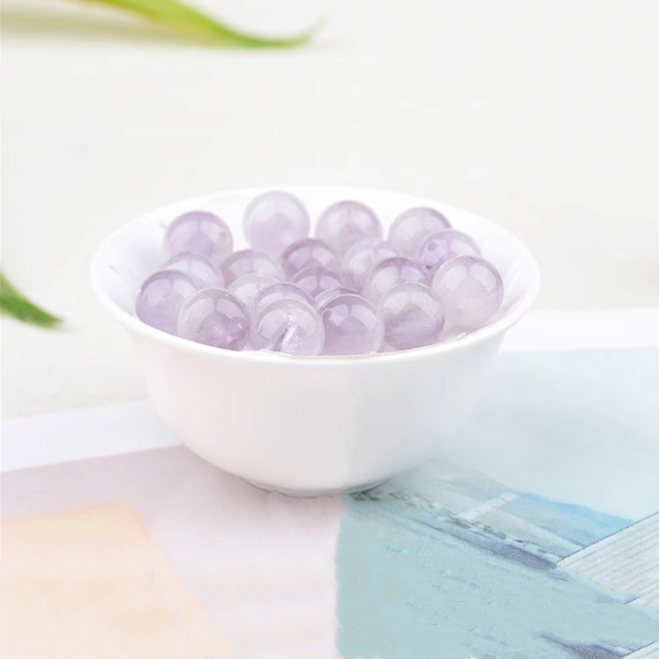 2pcs Lavender Crystal Beads