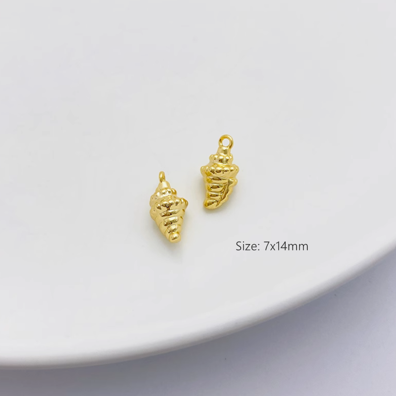 Brass Gilded Sea Creature Summer Style Marine Life Pendants