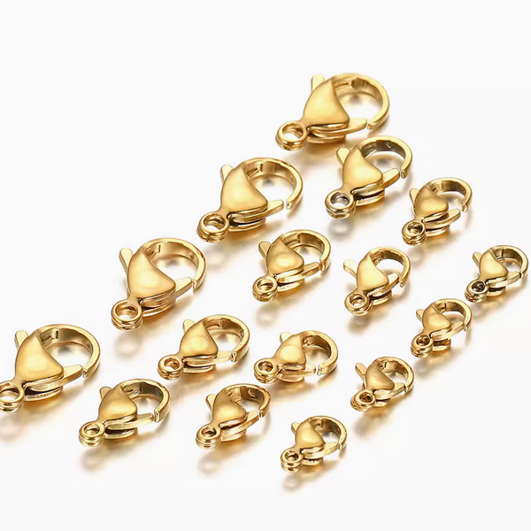 10pcs Titanium Steel Lobster Claw Clasp Color Preservation