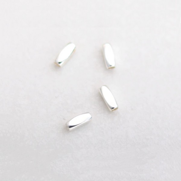 20pcs Alloy Ellipse Column Piece Spacer- Silver Plated - AMFL-01