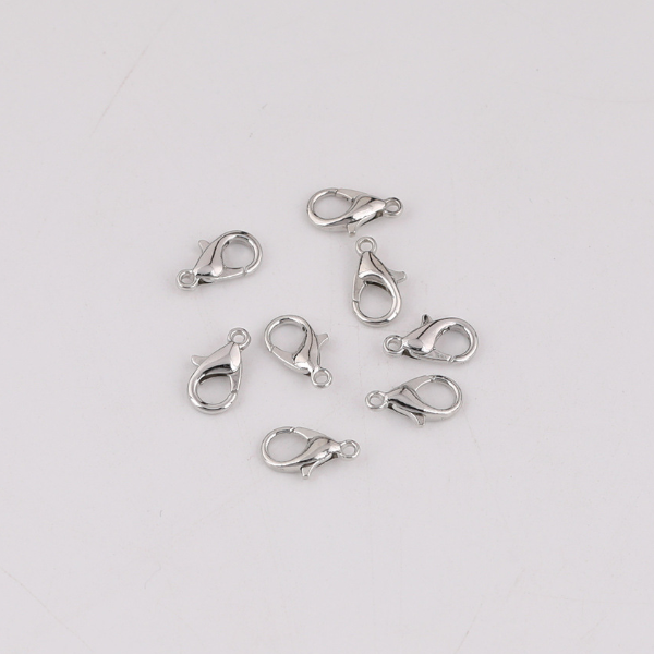20pcs Stainless Steel 5mm Lobster Claw Clasp, Platinum Plated - CMLX-03