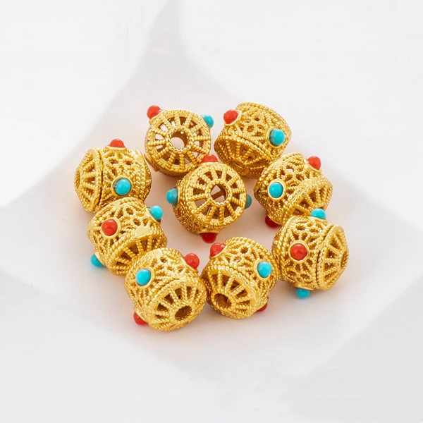 Alloy 18K Gilded Plated Column Spacers