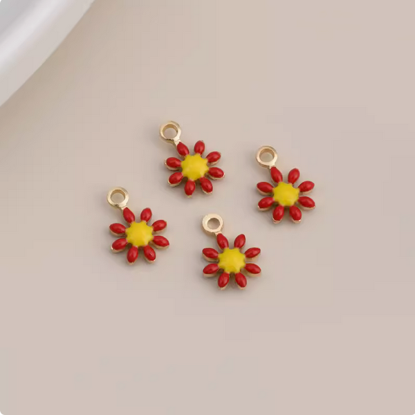 Brass Flower Pendant Dispensing 14K Plated