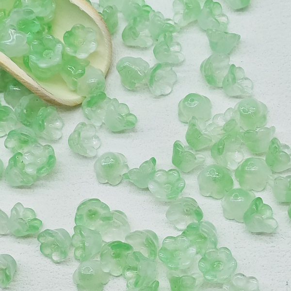 20pcs Glass Spacer Lily Of The Valley Receptacle Partition Beads
