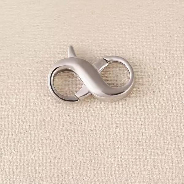Sterling Silver 8 Shape Spring Clasp ,Silver Plated -CSSE-01