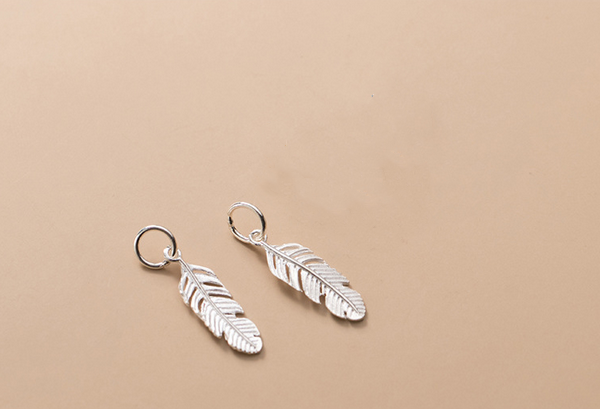 Sterling Silver Feather Pendant-PSYM-01