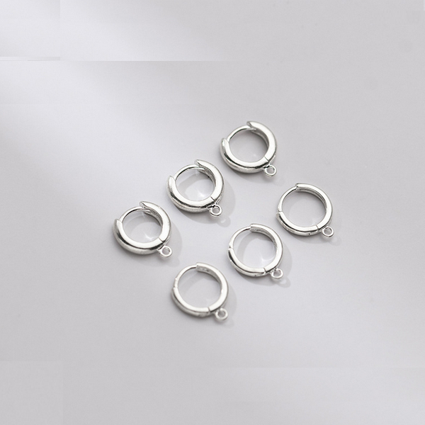 1 Pair 12mm (wire 1.9mm) Sterling Silver Earring Loop - ERHQ-01