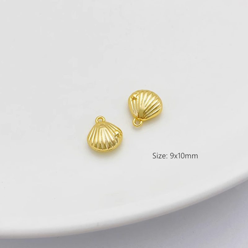 Brass Gilded Sea Creature Summer Style Marine Life Pendants