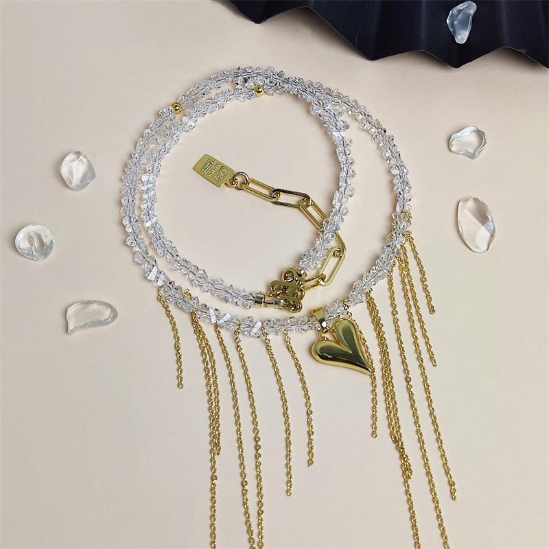 Crystal Beads DIY Material Necklace Kits Tassel Style