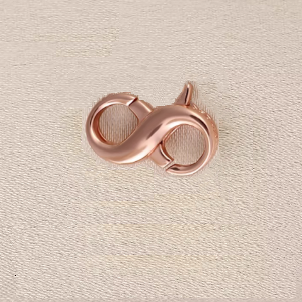 925 Sterling Silver 8 Shape Spring Necklace Clasp