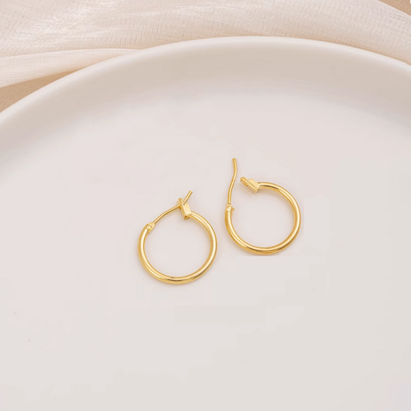 1 Pairs Brass Big Ring Ear Ring
