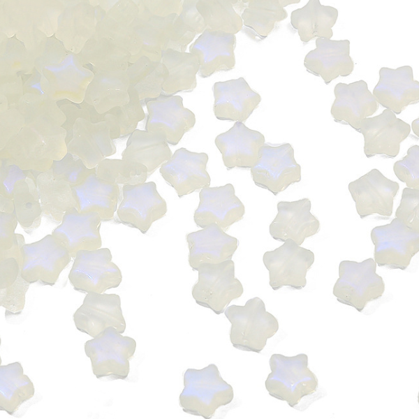10pcs Glass Stars Partition Beads