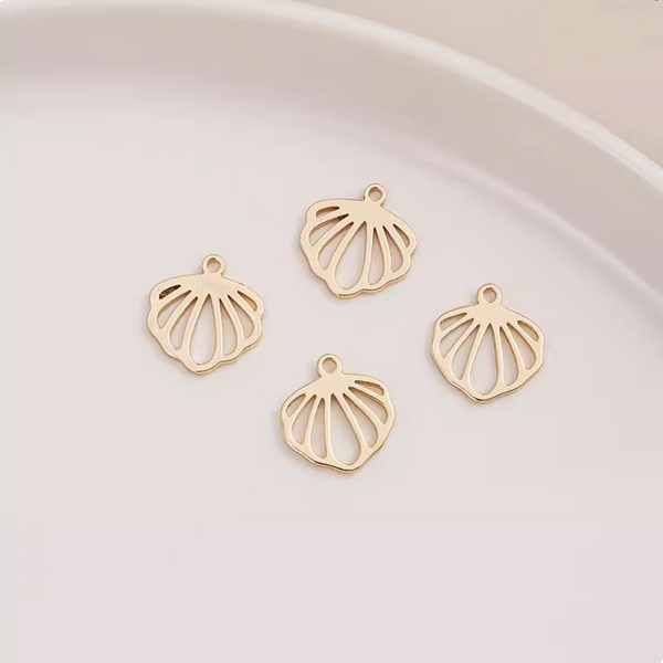 Brass 114K Gilded Hollow Pendant Piece Charms