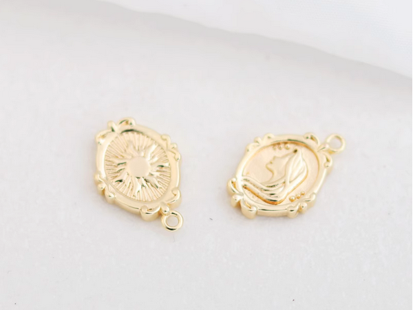 Brass Sun Pendant Piece - PMTP-02