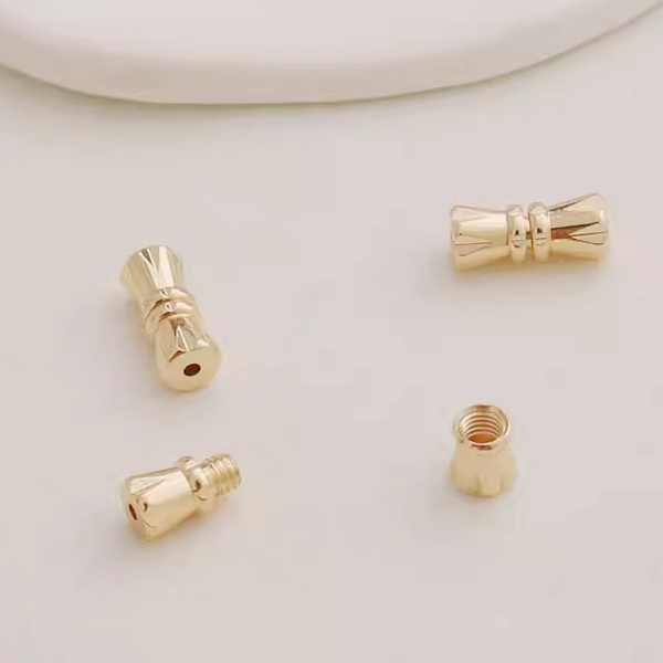 Brass Gilded Necklace Swivel Spiral Clasp