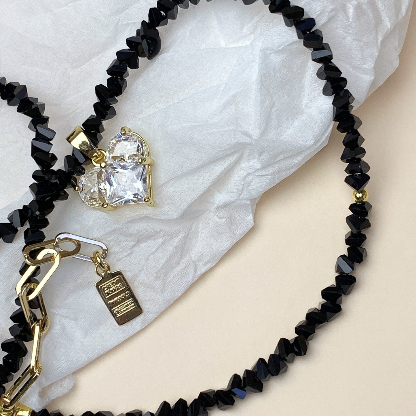 Black Artificial Crystal Necklace Chocker Pure Color