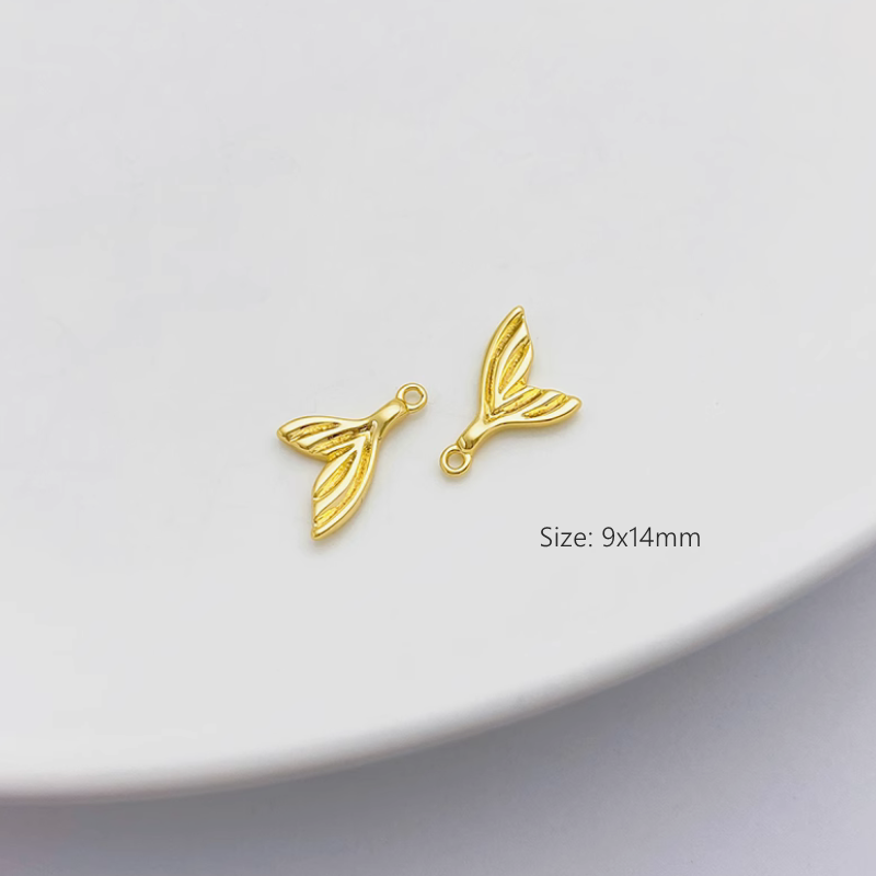 Brass Gilded Sea Creature Summer Style Marine Life Pendants