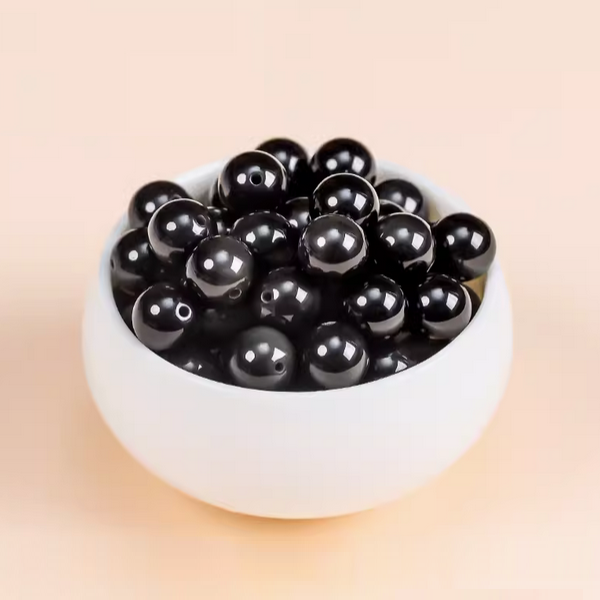 Black Obsidian Round Beads