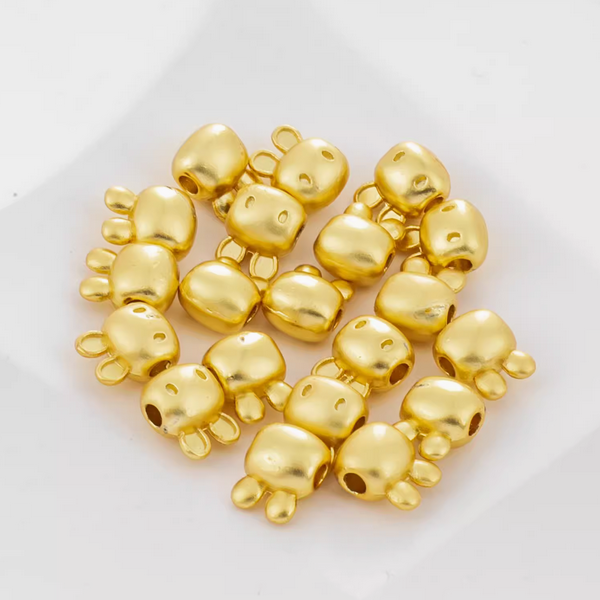 5pcs Alloy 18K Gold Silver Plated Cute Rabbit Spacer
