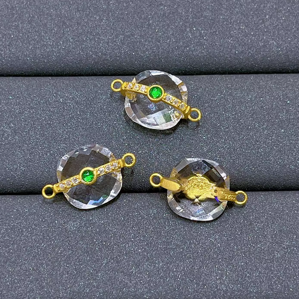 Transparent Crystal Pendant Square Beads